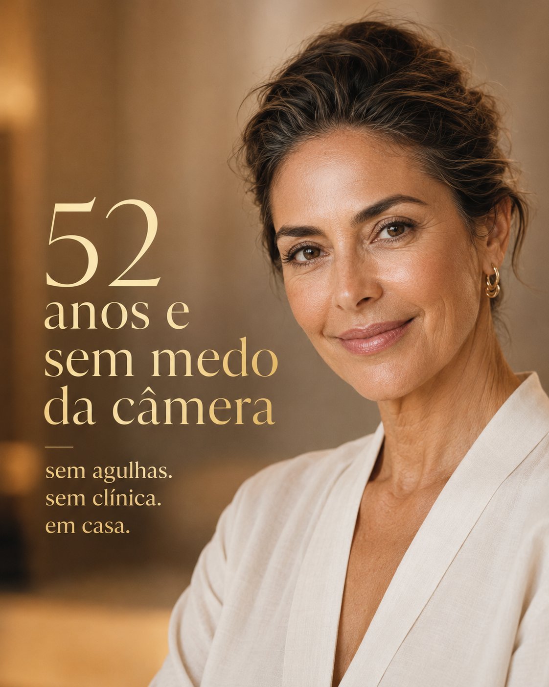 52 anos e sem medo da câmera